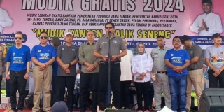 Dinas Perhubungan Kabupaten Pemalang menghadiri acara Pelepasan Mudik Gratis 2024 di Museum Purna Bhakti Pertiwi TMII Jakarta Timur